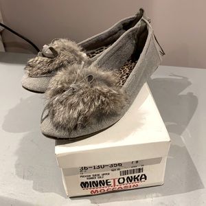 Minnetonka Furry Flat Moccasins